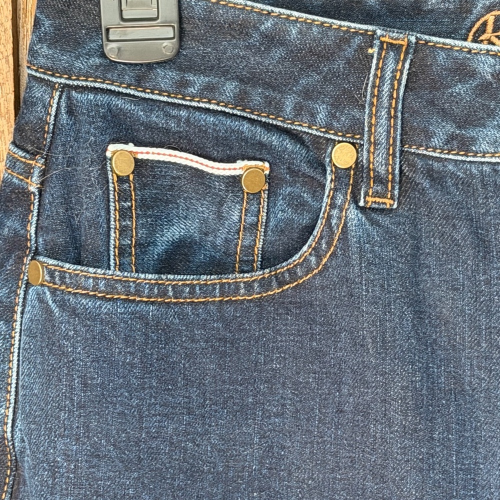Women's Torrid Curve Rebecka High Rise Straight Leg Jeans - Dark Blue Size 27 - Picture 7 of 16